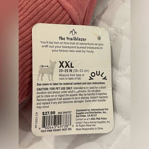 Youly Dogs Trail Blazer Dog Vest Size XXL (22-25”)‎ NWT - Picture 7 of 7